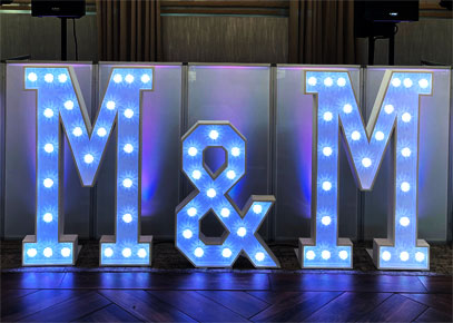 Initials Marquee Letters