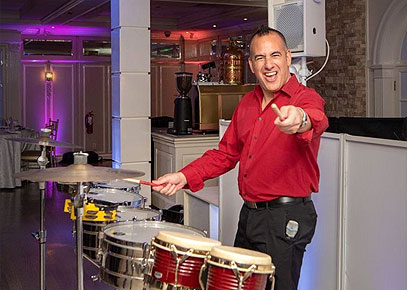 Live Percussionist Phil to Play Along with DJ